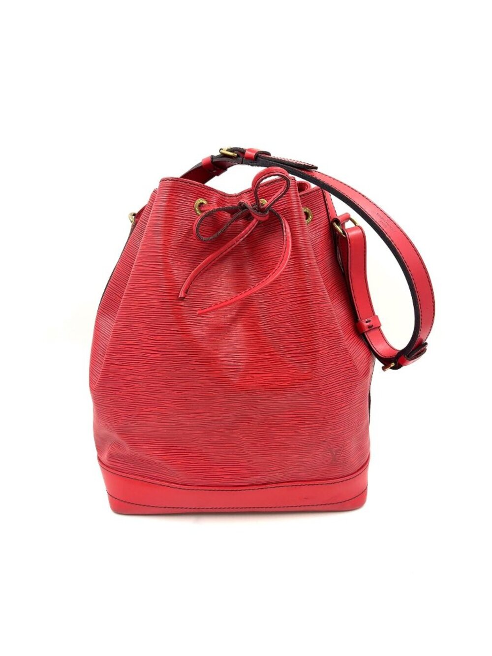 Louis Vuitton Noe Epi Castilian Red Leather Shoulder Bag Gold